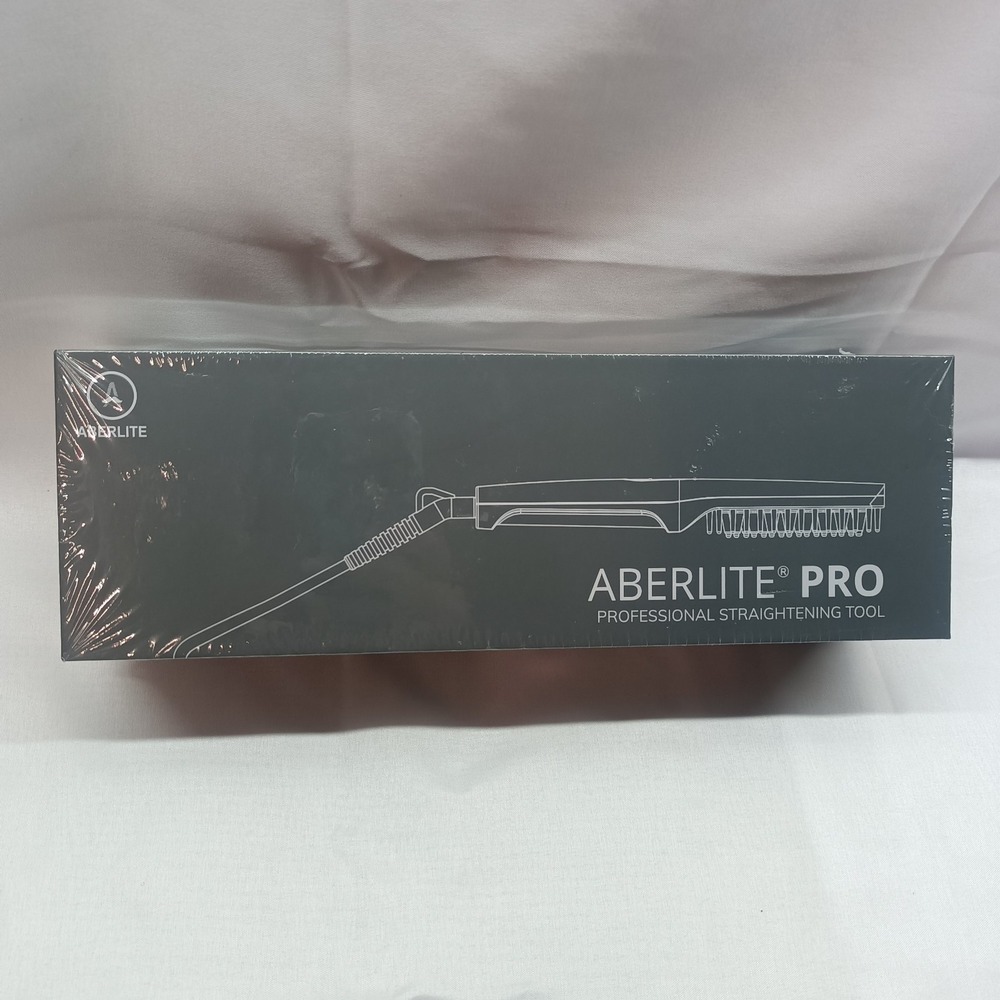 ABERLITE PRO Beard & Hair Straightening Brush Black Ionic Model B500 New Sealed